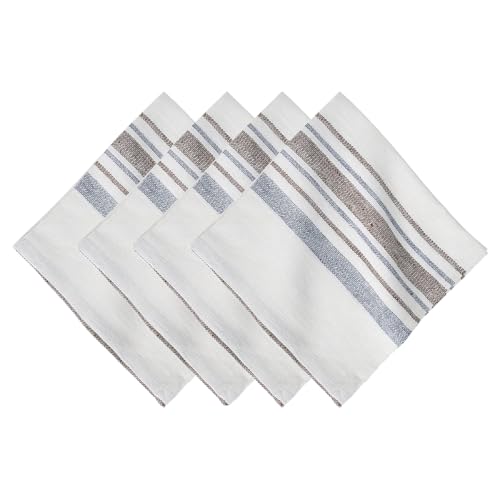Servilletas Juliska Danish Stripe Set/4 Taupe miniatura 1