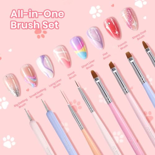 Image of Beetles Builder Gel Nail Kit, 6 Colors Gel Builder for Nail TPO & HEMA-FREE