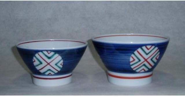 北山窯出土遺物同手 本物保証 江戸期瀬戸焼『北山製造』染付茶碗5客