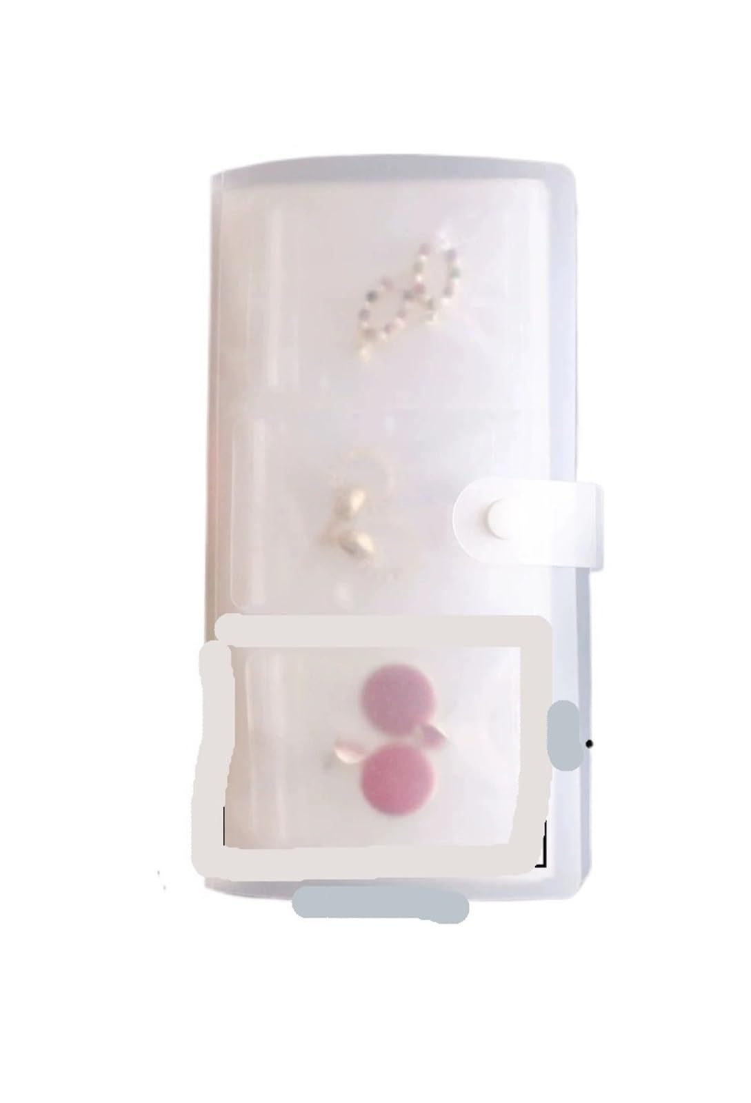 UBOHUZ Portable Transparent Jewelry Storage Book PVC Sealed Silver Necklace Earring Bag for Travel Necklace(Color2)