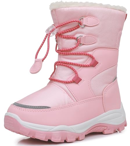 Blikcon Boys Girls Snow Boots Water-Resistant Slip Resistant Warm Winter Shoes (Toddler/Little Kid/Big Kid)