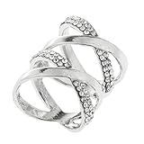 P Prettyia Damen Tuchclip Tuchspange Schalclip mit Strass Verschönerung - Silber