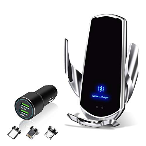 2021 Upgraded Hands Free Wireless Phone Charger Stand,Universal Air Vent Car Phone Holder