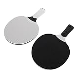 MUELODSIC Raquetas de Tenis de Mesa de Goma Compuesta Juego de 2 Palas Blanco y Negro Pala Portátil para Tenis de Mesa de Interior y Exterior Control Preciso y Durabilidad para