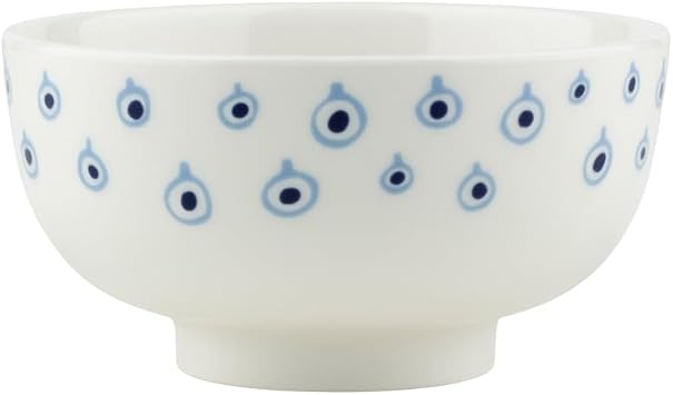 MARIMEKKO Oiva Musta Tamma Large Bowl Refine Your Kitchen Decor with Our Iconic Blue and White Stoneware Stylish & Classic Porcelain Bowls to Elevate Your Dining Experience 10oz