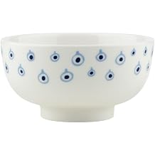 MARIMEKKO Oiva Musta Tamma Large Bowl Refine Your Kitchen Decor with Our Iconic Blue and White Stoneware Stylish & Classic Porcelain Bowls to Elevate Your Dining Experience 10oz
