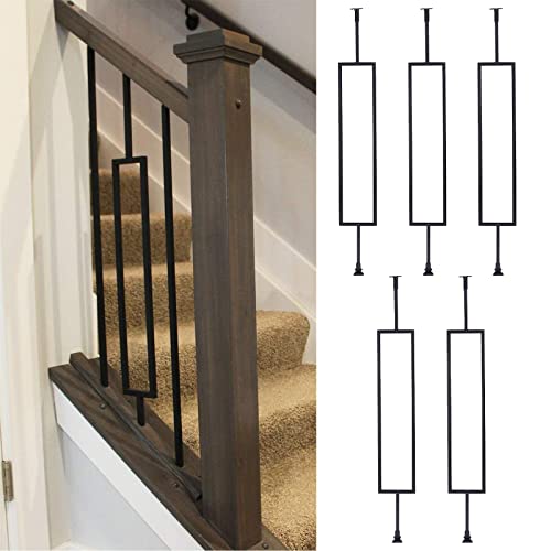 Balustres d'escalier élégants en lot de 5 poteaux de clôture durables
