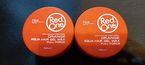 2xRed One AQUA HAIR WAX FULL FORCE 150ml/5fl.oz (orange)