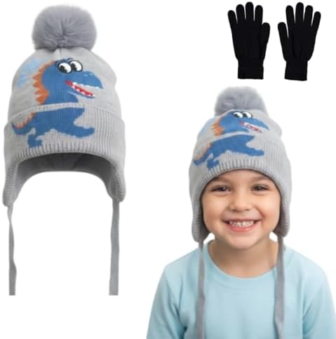 Kit Touca Infantil Inverno Gorro Forrado Quentinho + luva Preta