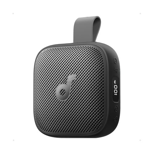 Soundcore Boom Go 3i Portable Bluetooth Speaker by Anker, 15W Punchy Sound, 24H Playtime, IP68, BassUp 2.0, Emergency Charging, Bluetooth 6.0, Waterproof Speaker for Hiking/Cycling/Camping (Black)