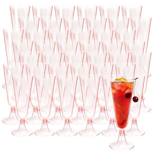 APOMOONS 25 bicchieri da spumante in plastica, 150 ml, usa e getta, in plastica, per spumante, per matrimoni, feste