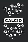  Calcio copertina Nera (A4): Nero Appunti, Calcio taccuino, block notes bianco Copertina flessibile