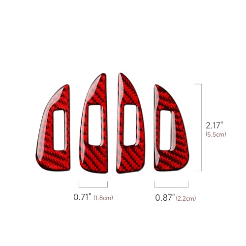 Image of Air Vent Switch Knob Trim Decals for 2011-2020 Dodge Durango Accessories Carbon Fiber Interior Stickers