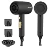 SHRATE Ionic Hair Dryer with Diffuser | Professional Blow Dryer for Curly, Frizzy & All Hair Types | Low Noise & Gentle for Sensitive Hair | Compact & Portable Design for Home, Travel, Women & Men