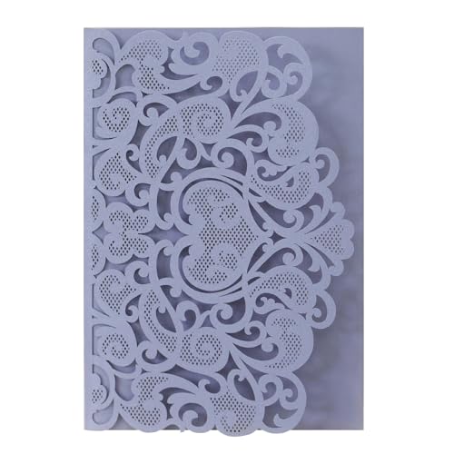Faire-part mariage dentelle rétro de qualité supérieure pour grandes occasions - 50 pcs