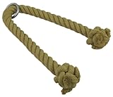 Bad Company Natur Hanf Trizep-Seil/Tau inkl. Befestigungsöse für Trizeps- und Bizeps-Training am Seilzug I BC-72