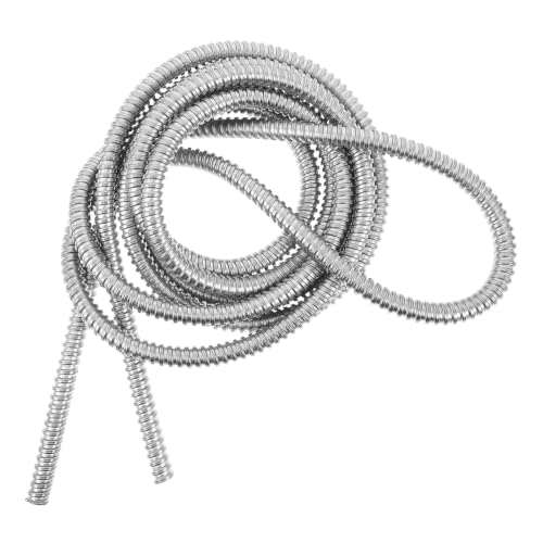 SECFOU Tubo Flexible de Acero Inoxidable Color Plata Resistente a Impactos para Protección de Cables y Dispositivos Adecuado para Aplicaciones de Conductos en Maquinaria y Módulos PLC
