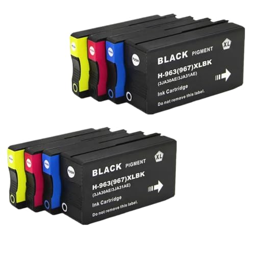 Cartouche d'encre 967XL noire et 963XL couleur pour imprimante OfficeJet 9010