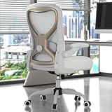 CASASIO Office Desk Chair with Ergonomic Lumbar Support, Extra-Thick Seat Cushion, Flip-up Arms, Breathable Mesh Back, Computer Task Chair for Home Office