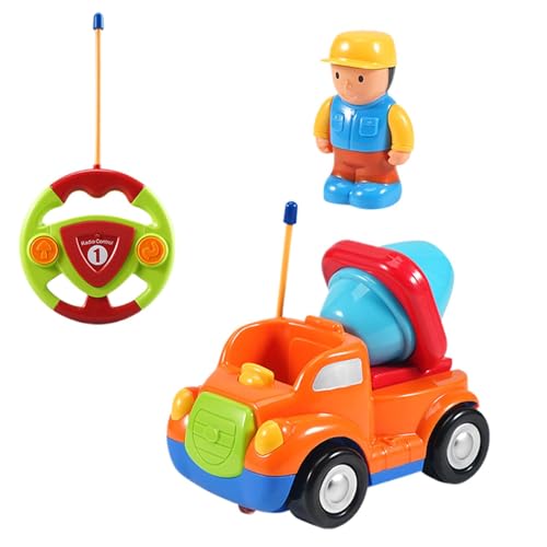 Toddler Construction Rc Car, Electric Remote Control Engineering Vehicle with Lights Music, 6,3 x 4,53 x 5,51 pulgadas Interactive Sturdy Realistic Remote Control Toy for Boys and Girls