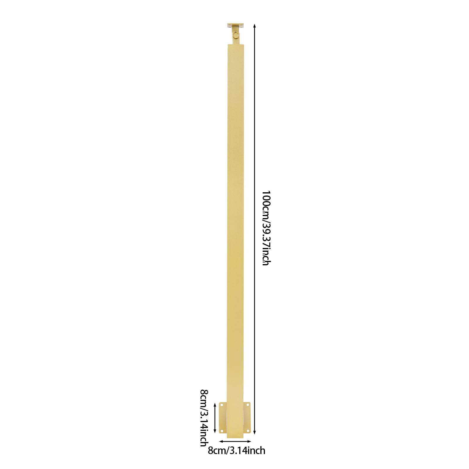 Barandilla para escaleras, 4 unidades, 100 cm, ajustable hasta 43° (dorado)