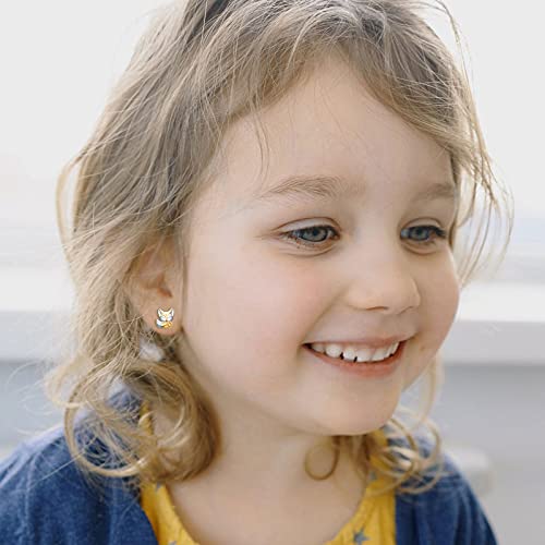 Fox Stud Earrings,18K Gold Plated Fox Head Earrings For Women 925 Sterling Silver Fox Earrings Cute Fox Animal Earring Pet Jewelry Stud Earrings For Women #TOP3