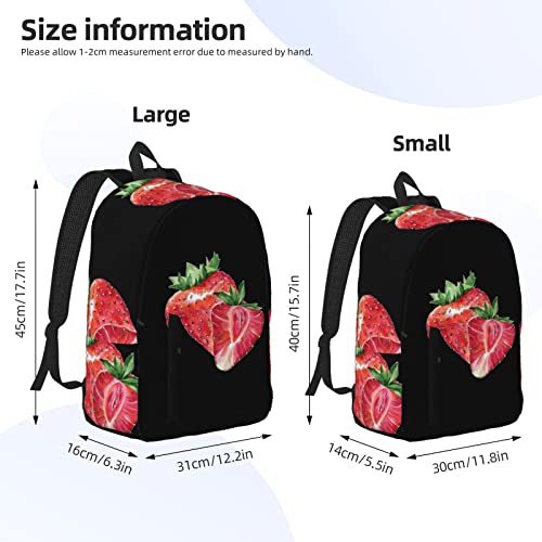 Sac à dos imperméable fraise pour PC et loisirs légers de Noël - 4
