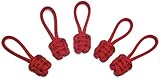 RedVex Paracord Zipper Pulls/Lanyards - Lot of 5 - ~2.5 - Red