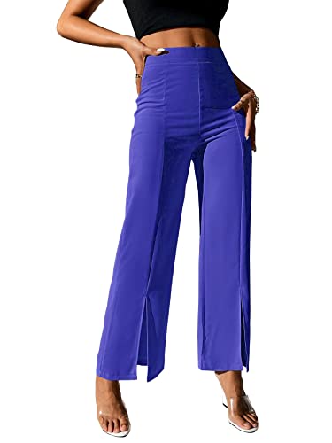 Image of Shasmi Women's Dress Pants Stretchy Work Slacks Business Casual Office Bootcut Leg Elastic Waist Regular Fit Plazzo Trouser Pant (Pant 65)