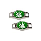 Marijuana Leaf - Pot - Weed - Shoe Sneaker Shoelace Charm Decoration - Set of 2
