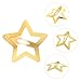 WLLHYF 10 Pieces Metal Star Snap Hair Clips Silver Cute Small Hair Barrettes Non-slip Hollow Out Stars Hairclips for Kids Girls Women Hairpin Lovely Star Headpieces Hair Accessories (Gold)