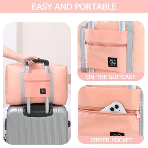 Travel Bag 20 Packes Carry on Luggage Foldable Duffel Bags Sports Gym Bag Weekender Overnight Bags Water Resistant Nylon Travel Duffel for Men Women (5 Colors)3