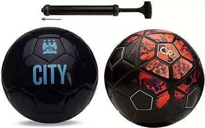PRISAMX SportsCLUB Combo City + CR-7 Football with AIR Pump Football - Size: 5 (Pack of 2, Multicolor) (B0BVZJ558H) Amazon Price History, Amazon Price Tracker