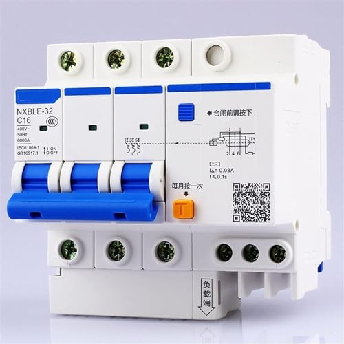 Disjoncteur AC 230/400 V NXBLE-32 interrupteur de protection différentiel triphasé 20A