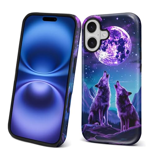 Coque PT 17 motif loup violet, l'étui idéal pour vos sorties