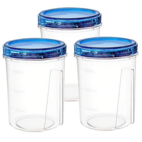 Jorzer Juego de 9 recipientes para congelar alimentos transparentes y herméticos con tapas de rosca aptos para microondas congelador y lavavajillas ideales para ensaladas de frutas.
