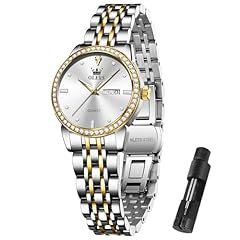 Gold Silver Band White Face-3625G