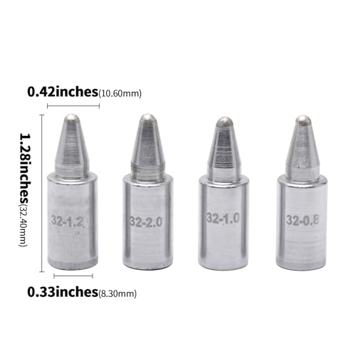 Boquillas desoldadoras YIHUA kit 4 piezas 0,8mm 1,0mm 1,2mm 2,0mm puntas para desoldador 948D-III 4