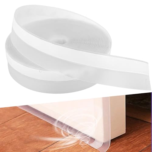 CNMTCCO Para Spifferi Sottoporta, 10m Paraspifferi Silicone Premium Guarnizione Adesiva,