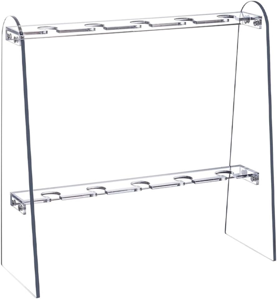 Stemwares Stand Holder Acrylic Clear for Glasses Storage Elegant 2 Layer Designs Perfect For Home Or Kitchen Use