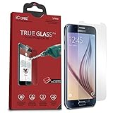 iCarez [No Halo Tempered Glass] Screen Protector for Samsung Galaxy S6 Easy Install with Lifetime Replacement Warranty [1-Pack 0.33mm 9H] - Retail Packaging