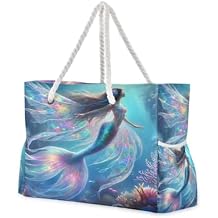 Beach Tote Bags for Women, Starfish Beach Large Beach Shoulder Bag Pool Bags Purse