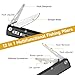 12-in-1 Pen-Sized Folding Fishing Pliers, Titanium Coated Marine-Grade Stainless Steel Professional Saltwater Tool with Braid Cutter, Hook Remover & Split Ring Tool, Fishing Gear Gift for Men