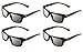 ED 4 Pack CINEMA 3D GLASSES For LG 3D TVs – Adult Sized Passive Circular Polarized 3D Glasses