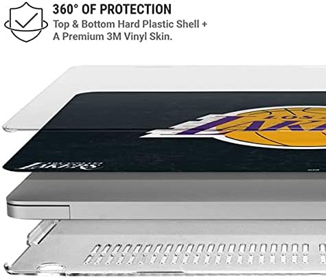 Skinit Case + Skin Compatible with MacBook Air 13in (2020) - Officially Licensed NBA Los Angeles Lakers Black Primary Logo Design