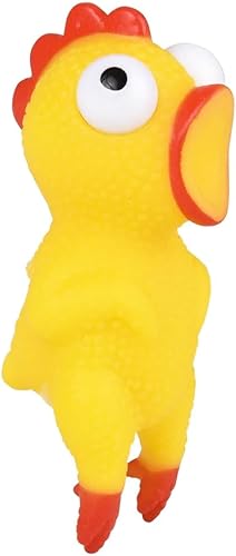 Miniatura 3 de Pollo de goma de ojo de 2 pulgadas, juguete de pollo amarillo, juguete práctico de broma y broma, recuerdo de fiesta, 2 pulgadas (paquete de 8)