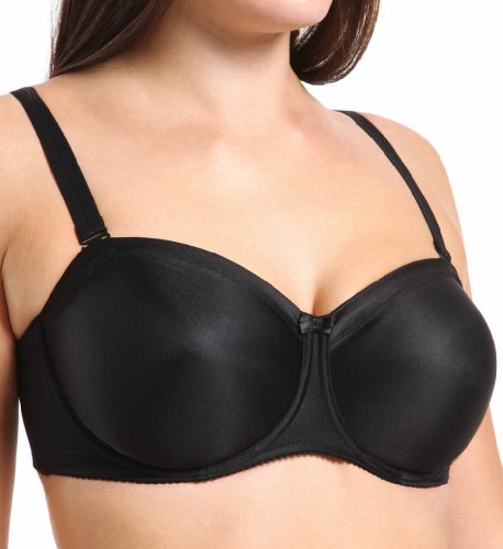 Preisvergleich Produktbild PrimaDonna Satin (B) Trägerloser BH (D-G Cup) BLACK 80E
