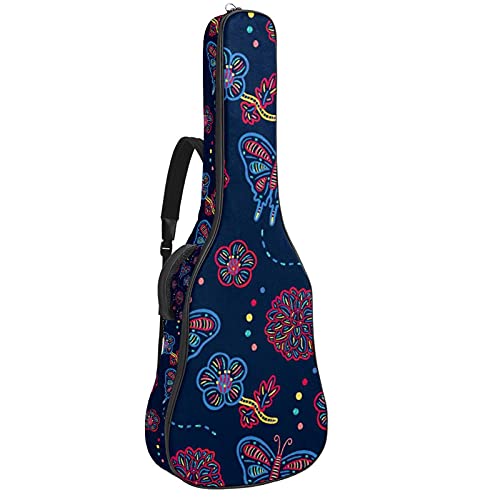 Sac à dos guitare antichoc bleu marine avec bretelles rembourrées
