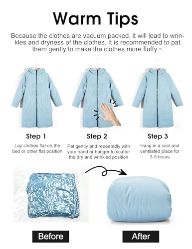 Vancavoo Wintermantel Damen Lang Winterjacke Warm Gefüttert Winterparka Winter Jacke Mantel Parka Steppmantel Daunenmantel mit Kapuze,Blau,XL