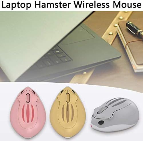 2.4GHz Wireless Mouse Cute Hamster Shape Less Noice Portable Mobile Optical 1200DPI USB Mice Cordless Mouse for PC Laptop Computer Notebook MacBook Gaming Kids Girl Men Women Adults Gift (Pink) - 3
